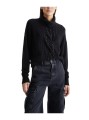 Czarny luźny sweter golf (M)