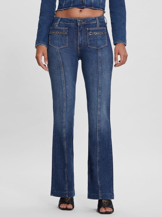 Niebieskie jeansy bootcut (25/32)