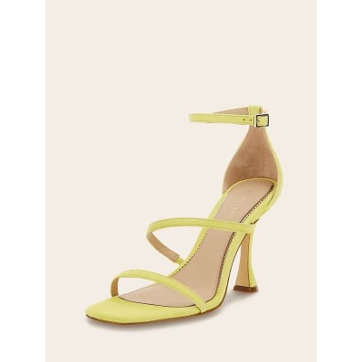 Żółte sandały obcas (38)