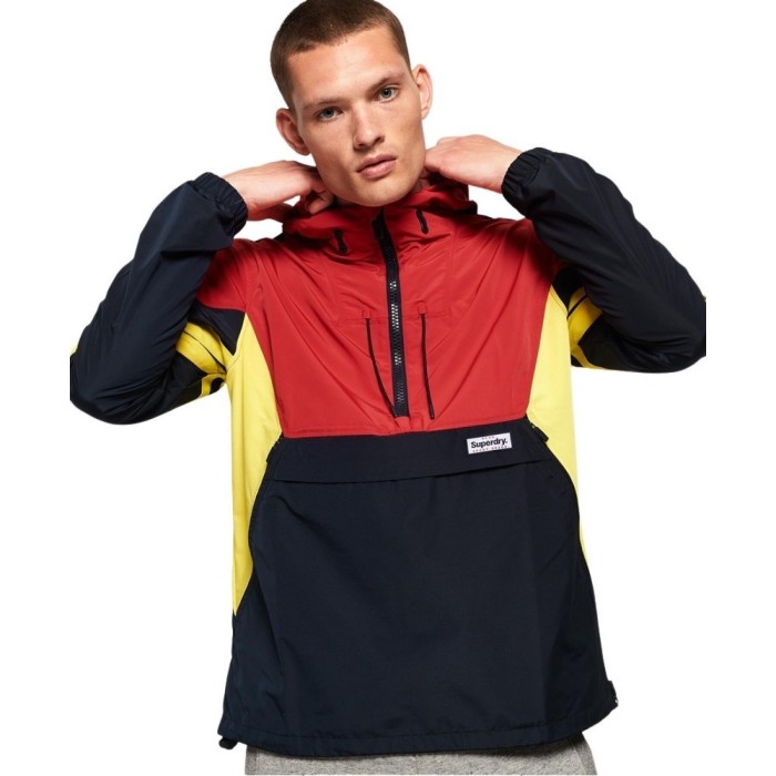 Trójkolorowa kurtka pojemna kieszeń (XL)