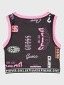 Czarny logowany top (12L)