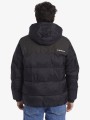 Czarna puchowa kurtka logo (2XL)