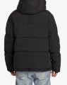 Czarna puchowa kurtka kaptur (2XL)