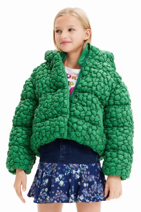 Zielona puchowa kurtka (13-14L)