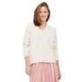 Luźny sweter ecru v neck (XS)