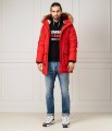 Czerwona kurtka parka (M)
