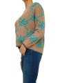 Brązowy luźny kardigan guziki (XL)