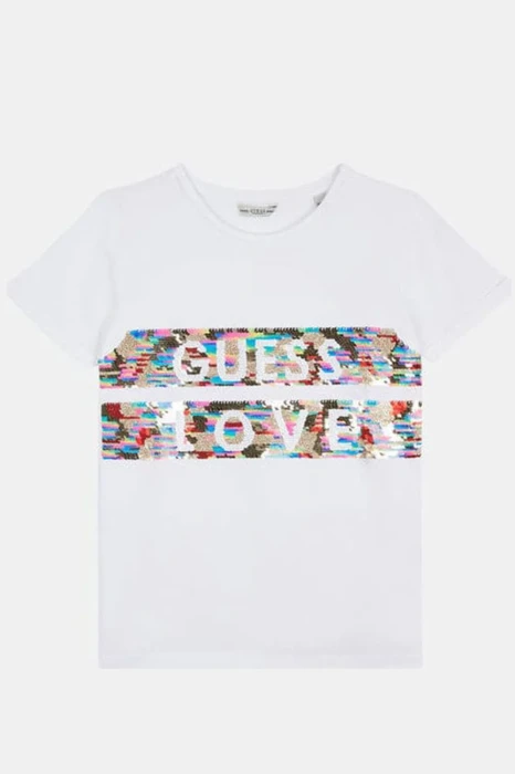 Biały t-shirt cekiny (14L)
