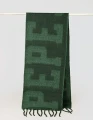 Ciemnozielony szalik duże logo