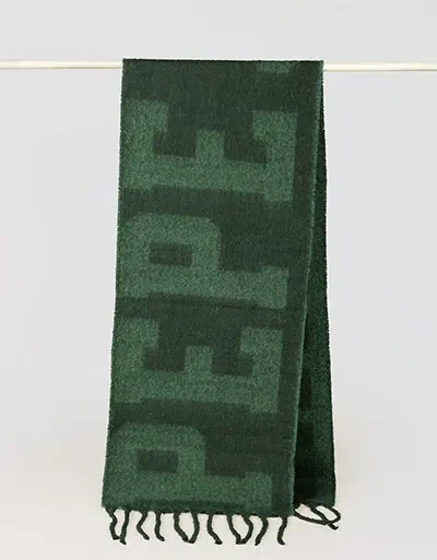 Ciemnozielony szalik duże logo