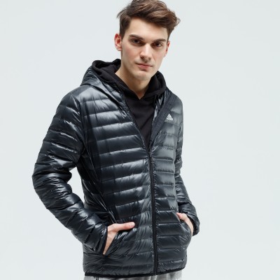 Czarna pikowana kurtka logo BQ7782 (XS)