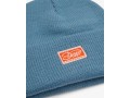 Niebieska czapka beanie naszywka