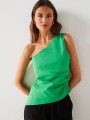 Zielona bluzka one shoulder (S)