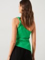 Zielona bluzka one shoulder (S)