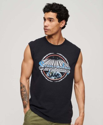 Czarna koszulka nadruk (S)