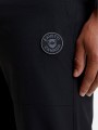 Czarne dresowe spodnie logo (S)