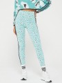 Miętowe legginsy wzór zwierzęcy (XS)