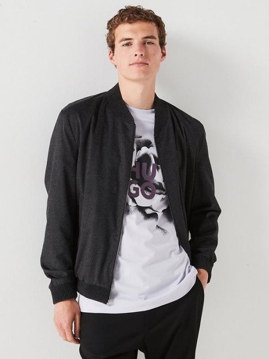 Grafitowa kurtka bomber melanż (XL)