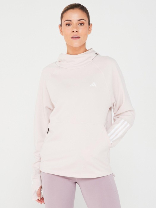 Jasnobeżowa cienka bluza kaptur (XS)