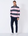 Dwukolorowa bluza paski logo (2XL)