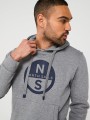 Szara logowana bluza melanż (XL)
