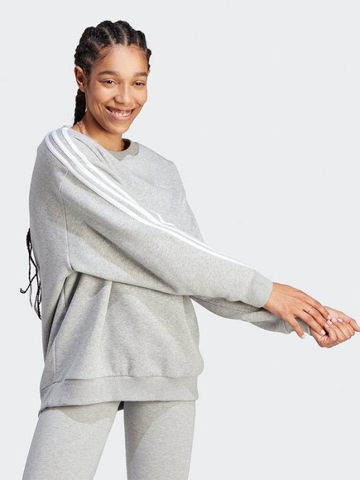 Szara logowana bluza oversize (XXS/XS)