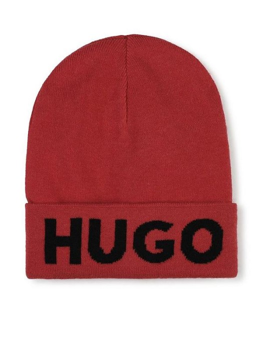 Czerwona czapka beanie logo (8-12L)