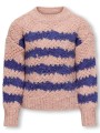 Dwukolorowy sweter paski (5-6L)