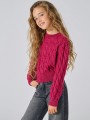 Pleciony sweter długi rękaw (5-6L)