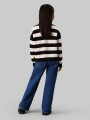Dwukolorowy sweter paski (14L)