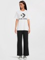 Czarne proste spodnie logo (XL)