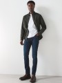 Granatowe jeansy rurki (30/32)
