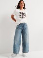 Niebieskie proste jeansy 7/8 (27/32)