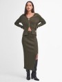 Prążkowany sweter khaki (40)