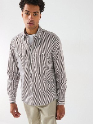 Dwukolorowa koszula paski (XL)