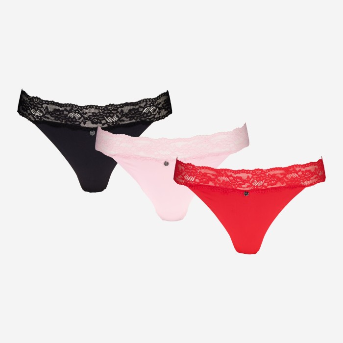 3pack kolorowe majtki tangi (36)