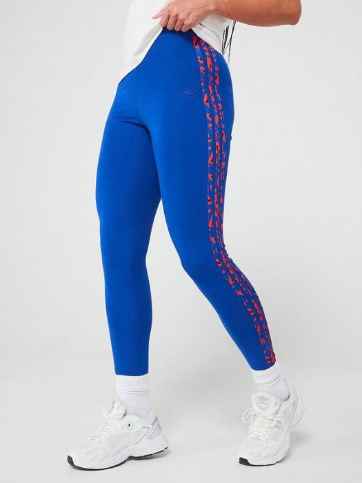 Kobaltowe logowane legginsy (XS)