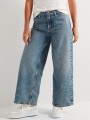Niebieskie proste jeansy 7/8 (32/32)