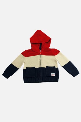 Kolorowy sweter kaptur (9-12M)