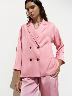 Różowa cienka marynarka (L)