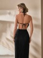 Czarna sukienka maxi (XL)