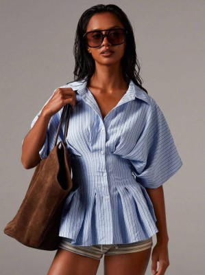 Niebieska koszula paski (XS)