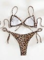 Wzorzyste bikini kąpielowe wiązanie (XS)