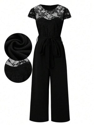 Czarny kombinezon pasek (3XL)