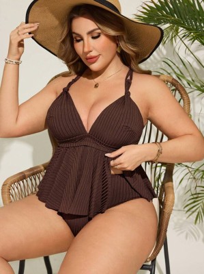 Brązowy strój dwuczęściowy (4XL)