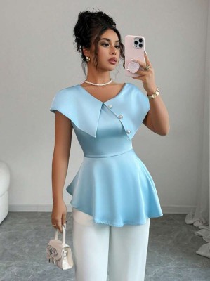 Jasnoniebieska bluzka zamek (S)