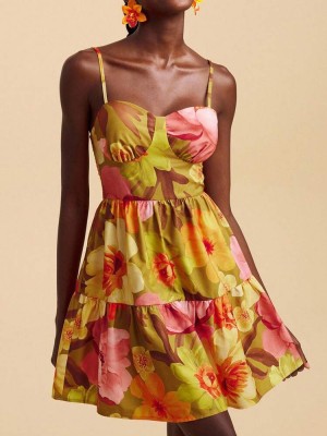 Kolorowa sukienka ramiączka (M)