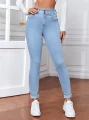 Jasnoniebieskie jeansy rurki (S)