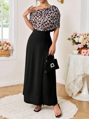 Maxi sukienka asymetryczny dekolt (XL)