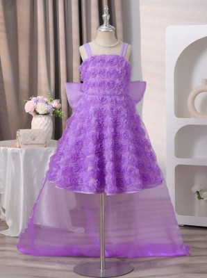 Liliowa sukienka kokarda (9L)